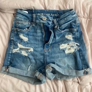 American eagle high waisted denim shorts size 2